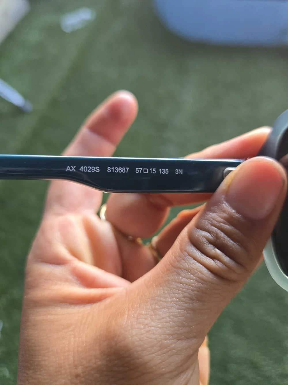 Armani Exchange Women's Teal Gradient Frame Sunglasses